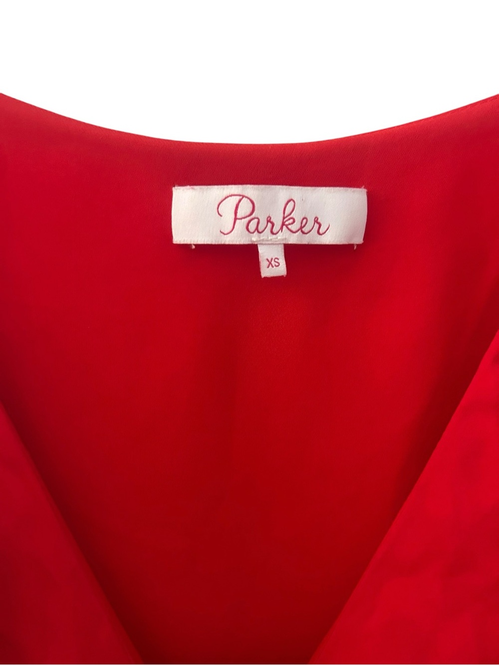 Parker Red Silk Strappy Sleeveless Tiered Ruffle Athena Mini Dress- Sz XS - Picture 9 of 14